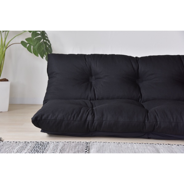 ソファ リクライニングソファ 3人掛け ローソファ 低い ロータイプ リクライニング 撥水加工 ブラック