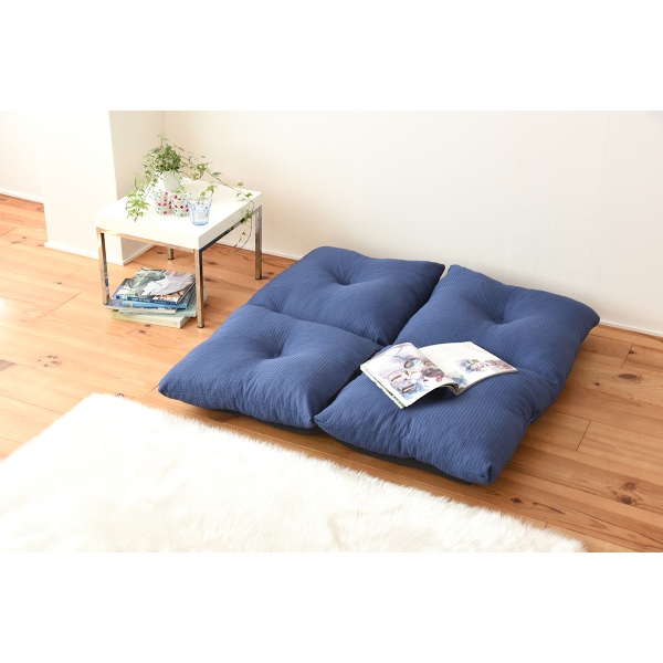 ソファ リクライニングラブソファ ジャンボ 二人掛けローソファ 2人掛け ロータイプ リクライニング ネイビー