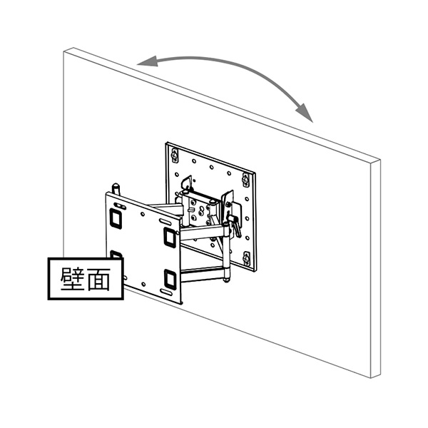 壁掛金具 左右首振り 〜50V型対応 ハヤミ工産 HAMILeX LH-62 液晶テレビ 液晶ディスプレイ サイネージ_8