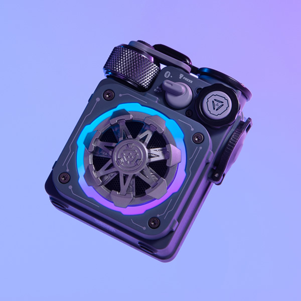 Bluetooth スピーカー Cyber Cube Premium グレー MUZEN MW-PVXLI-GRAY_3