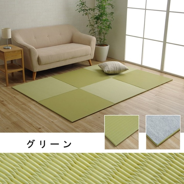 置き畳 日本製 水拭きできる ポリプロピレン ユニット畳 シンプル ベージュ 約70×70cm 9P （同色9枚組） 畳コーナー_16