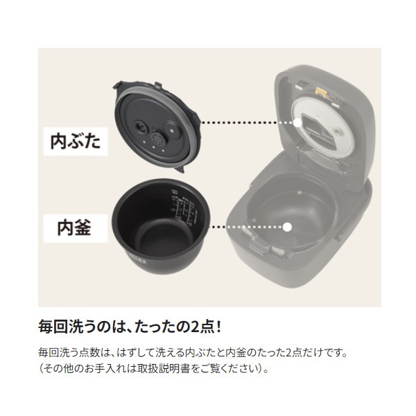 炊飯器 象印 ZOJIRUSHI 圧力IH炊飯ジャー 極め炊き 5.5合炊き ホワイト NW-CB10-WAの通販は