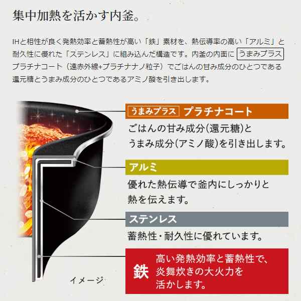 象印 圧力IH炊飯ジャー 炎舞炊き NW-PV10-BZ - 炊飯器・餅つき機