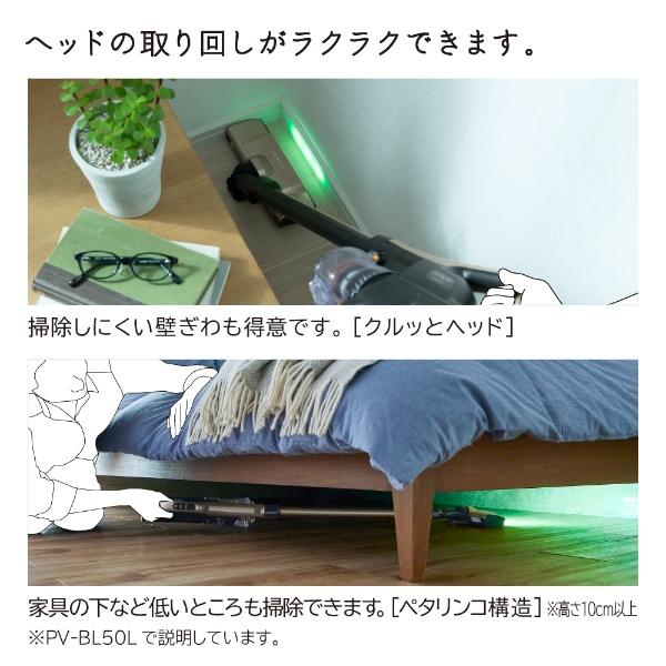 在庫あり　掃除機 日立 コードレススティッククリーナー  パワかるスティック サイクロン式 1.4kg ライトゴールド PV-BL50L-N