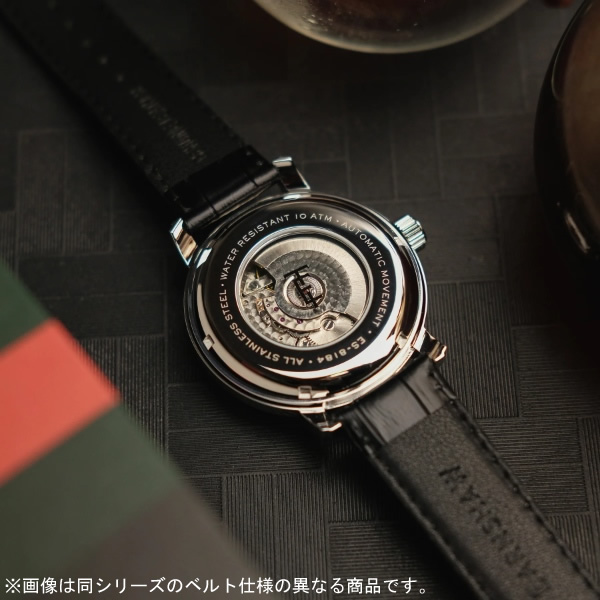 EARNSHAW アーンショウ メンズ腕時計 ES-8184-33 LONGCASE SILVERY WHITE 自動巻き 日付 曜日 ビッグフェイス 48mm 国内正規品_6
