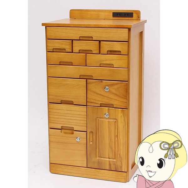 桐製マルチラック 幅45cm ライトブラウン キャスター付きインテリア リビング 家具 和室 洋室 FAX台 電話台 TAN-105-LBR