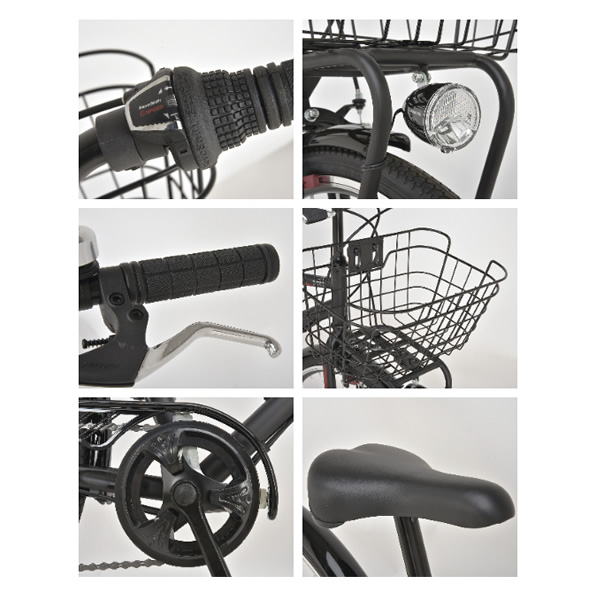 自転車 子供用 ジュニアクロスバイク 22インチ パールブルー 6段変速