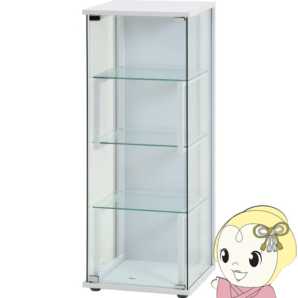 コレクションケース ガラスケース フィギュアケース 4段 幅42.5×奥行37×高さ112cm Legras(レグラス) ホワイト エスフレームの通販は