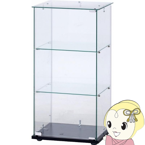 ガラスコレクションケース 3段 幅42.5cm 奥行36.5cm 高さ85cm オープンラック 本棚 ラック カラーボックス 北欧 モダン フィギュアの通販は