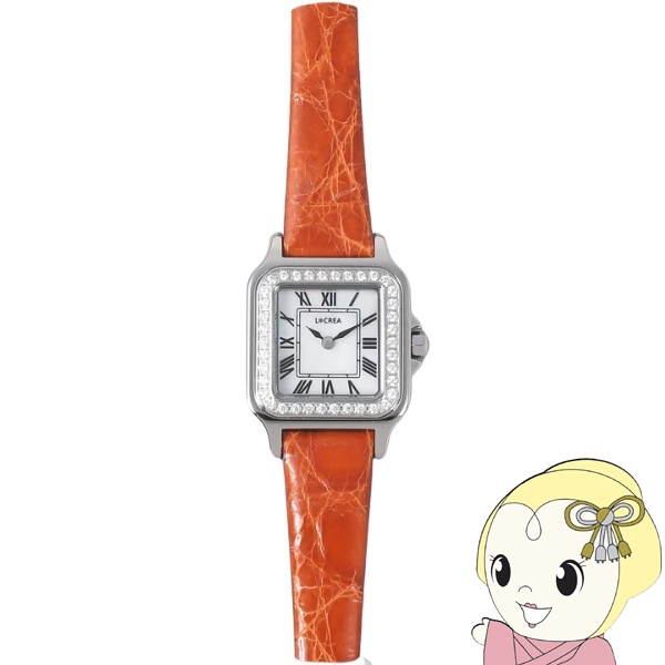 在庫処分　腕時計 レディース ソーラー LCREA（ルクレア） CARRE CZ（カレ キュービックジルコニア） ワニ革ベルト 日本製 LC2301-SSCOBの通販は 18,722円