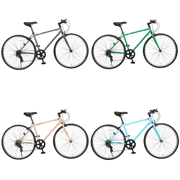 自転車 クロスバイク 700X28C（約27インチ）7段変速 フレームサイズ440mm T-440MM 美和商事 ミルクココア MR077BKND-T440MKC_1