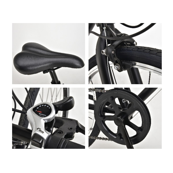 自転車 クロスバイク 700X28C（約27インチ）7段変速 フレームサイズ440mm T-440MM 美和商事 パールホワイト MR077BKND-T440PWH_3