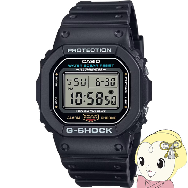 カシオ CASIO G-SHOCK 5600シリーズ メンズ 電池式 デジタル スクエア ブラック カシオ DW-5600UE-1JF