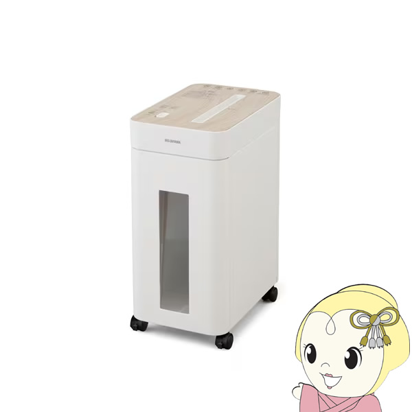 オフィスシュレッダー アイリスオーヤマ 静音 クロスカット 10枚同時細断 約17L ホワイト OS-A17C-W