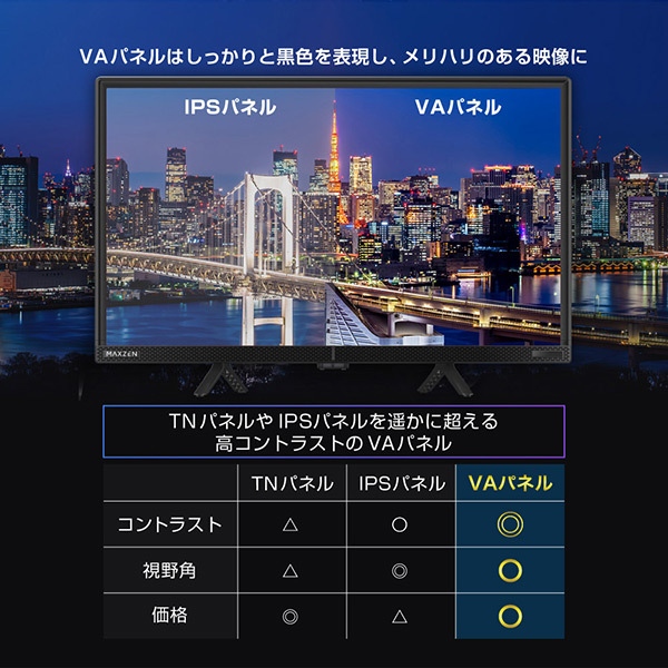 在庫あり　液晶テレビ 24型 マクスゼン MAXZEN 24インチ 地上・BS・110度CSデジタル ハイビジョン J24CH06 新生活 一人暮らし 単身_7