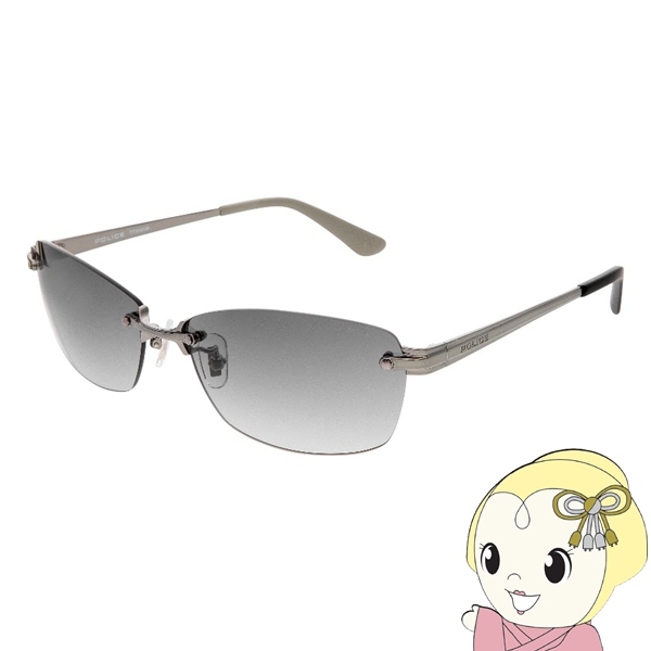 SPLM31J 568N 60 ポリス POLICE サングラス 2024年モデル ジャパンモデル BOLT EVO ボルト エヴォ メタル スクエア ツーポ 縁なし リムレス