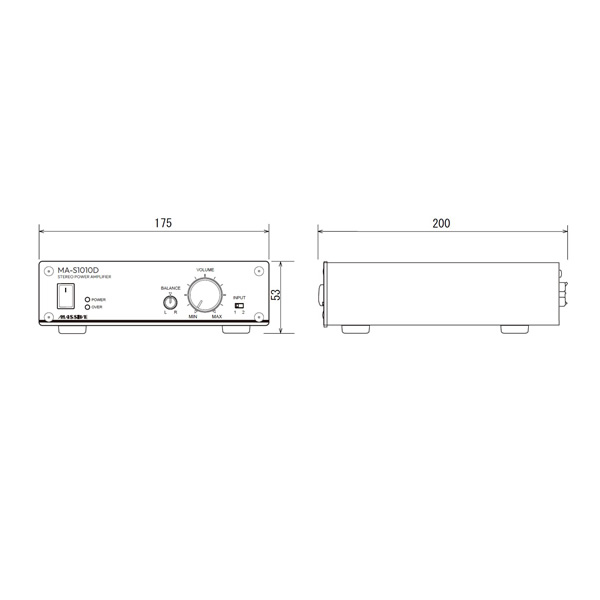 MASSIVE ステレオパワーアンプ MA-S1010D ロー・インピーダンス専用 OE-S1010後継_1