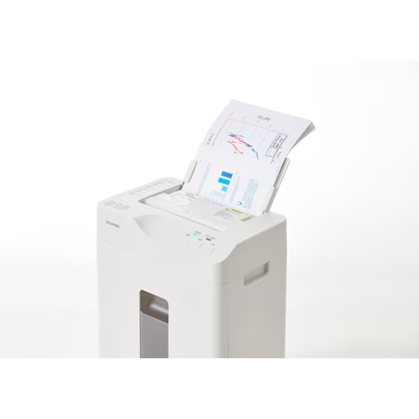 シュレッダー アイリスオーヤマ オートフィードシュレッダー クロスカット 自動細断60枚 18.5L キャスター付き ホワイト AFSB60C-W