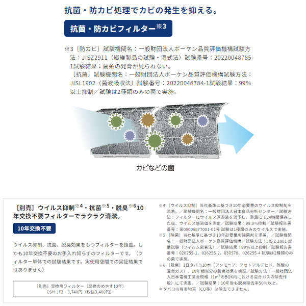 エアコン 標準工事費込 8畳 コロナ ルームエアコン ReLaLa リララ Bシリーズ 単相100V 2.5kW ホワイト CSH-B25CR-W