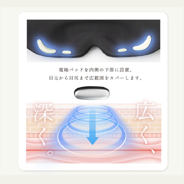 「正規品」 WAVEWAVE EMS HEAT EYE ホットアイマスク 充電式 目元エステ コードレス ブラック WH42-01-BK_8