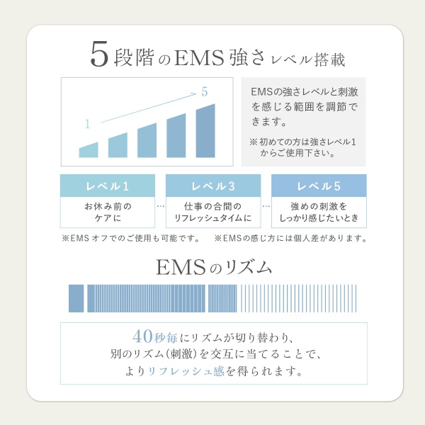 「正規品」 WAVEWAVE EMS HEAT EYE ホットアイマスク 充電式 目元エステ コードレス ブラック WH42-01-BK_9