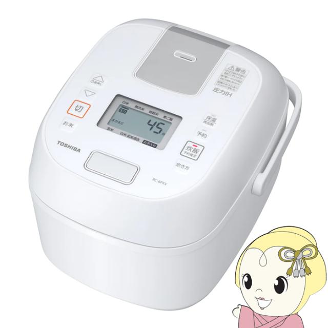 炊飯器 東芝 TOSHIBA 圧力IHジャー炊飯器 3.5合炊き ホワイト 炎匠炊き RC-6PXV-Wの通販は