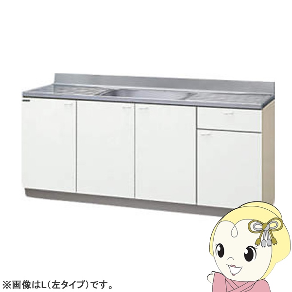 【メーカー直送/法人限定/車上渡し】 クリナップ クリンプレティ 流し台 ホワイト 間口180cm R：右タイプ GTS-180MF-R