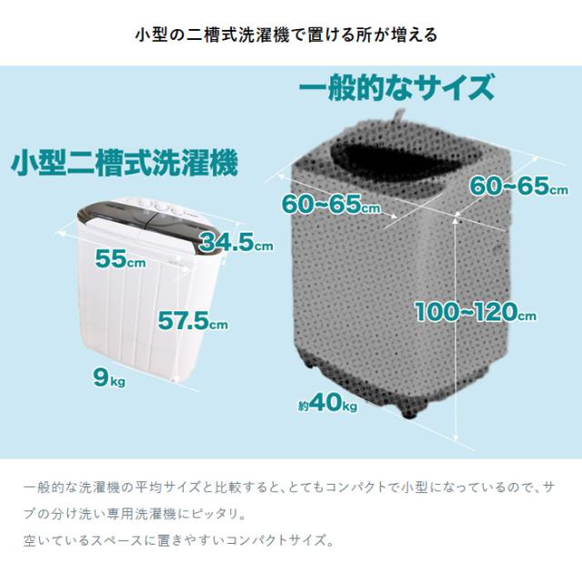 サンコー thanko 小型2槽式洗濯機 「別洗いしま専科」3 洗濯3.6kg