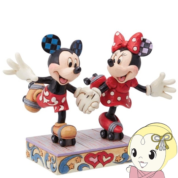 在庫あり　enesco エネスコ ミッキー＆ミニー フィギュア ローラースケート 6014315