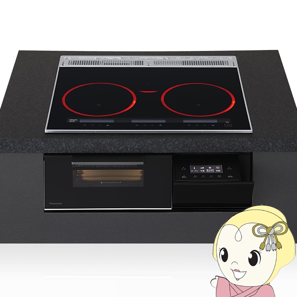 ビルトインIHクッキングヒーター パナソニック Panasonic Aシリーズ KZ-A1T6K ジェットブラック 幅60cm 3口IH
