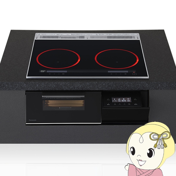 ビルトインIHクッキングヒーター パナソニック Panasonic Aシリーズ KZ-A1W6K ジェットブラック 幅60cm 2口IH