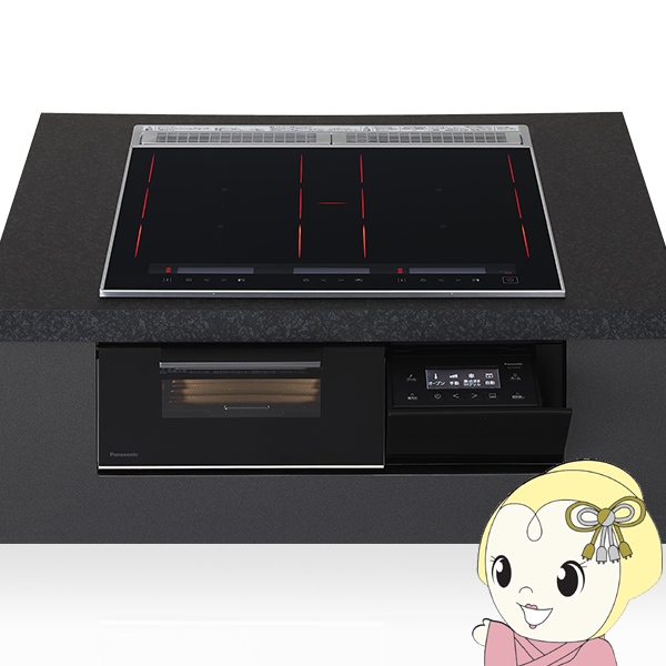 ビルトインIHクッキングヒーター パナソニック Panasonic Sシリーズ  KZ-S1F6K ジェットブラック 幅60cm 3口IH