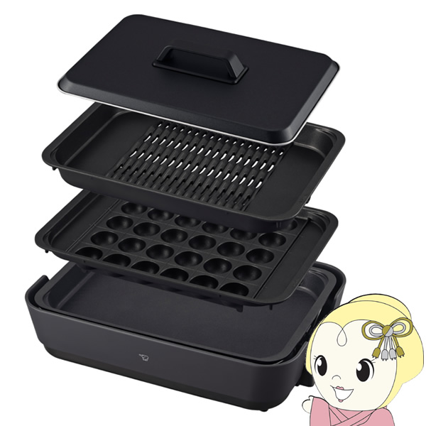 在庫あり　ホットプレート 象印 ZOJIRUSHI やきやき プレート3枚 チャコール EA-HA30-HZの通販は 14,478円