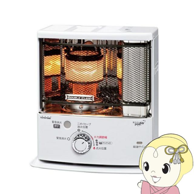 石油ストーブ トヨトミ ダブルクリーン 木造7畳/鉄筋10畳まで RC-S2824-W ホワイト 遠赤外線 おしゃれ