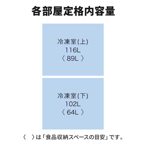 [予約 約1-2週間以降]冷凍庫 家庭用 【標準設置込み】 三菱電機 MF-U22K-W 右開き 前開き 2ドア 218L マットホワイト ぎおん ファン式 霜取り不要 スリム_10