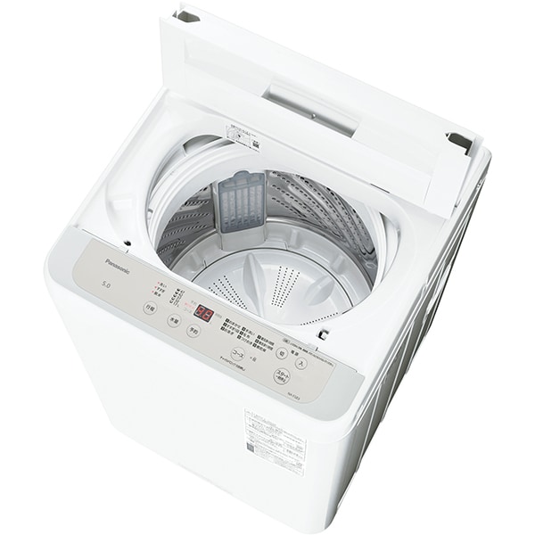 洗濯機 縦型 5kg 一人暮らし 【京都は標準設置込み】 パナソニック NA-F5B3-H ライトグレー コンパクト カビ取り機能 からみにくい_1