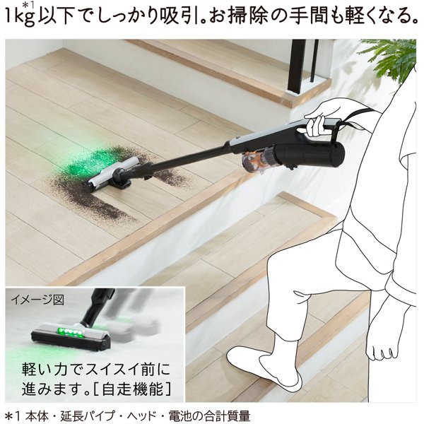 掃除機 日立 コードレススティッククリーナー すごかるスティック サイクロン式 0.97kg ライトグレー PV-BS1M-H