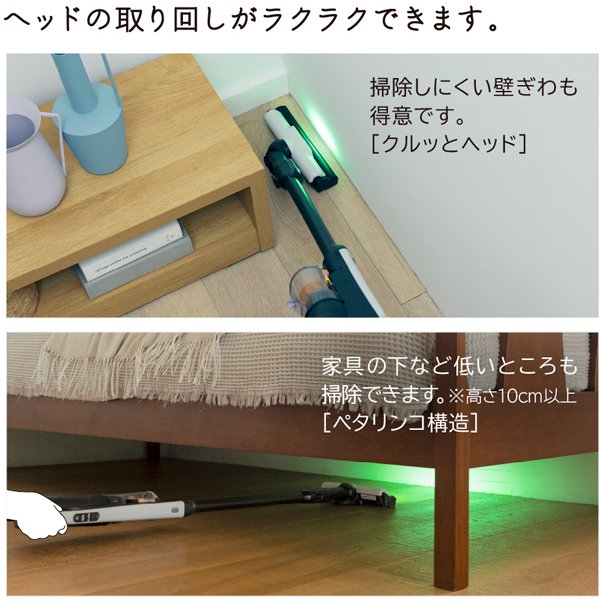 掃除機 日立 コードレススティッククリーナー すごかるスティック サイクロン式 0.97kg ライトグレー PV-BS1M-H