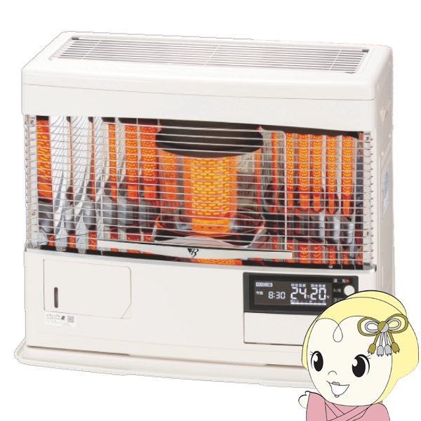 【メーカー直送】 石油ストーブ FF式 ふく射 カベック 床暖房内蔵 UFH-6432UKFD-W 長府製作所 サンポット  ホワイト