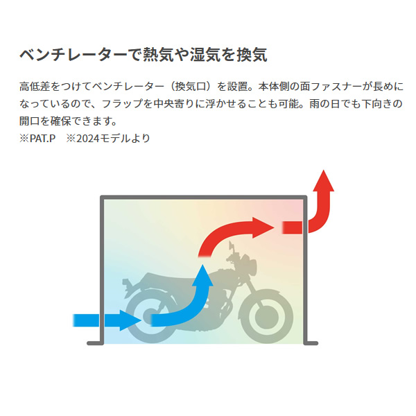 【メーカー直送】ストレージバイクガレージ 交換用カバー ドッペルギャンガー DCC496XL-GY_4