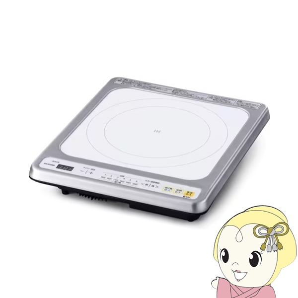 ビルトインIHクッキングヒーター アイリスオーヤマ 1口 100V IHC-B113-W ホワイト