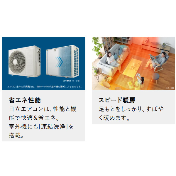 エアコン 8畳用 日立 白くまくん Xシリーズ  2.5kW 単相100V 2025年モデル RAS-XR2525S-W スターホワイト