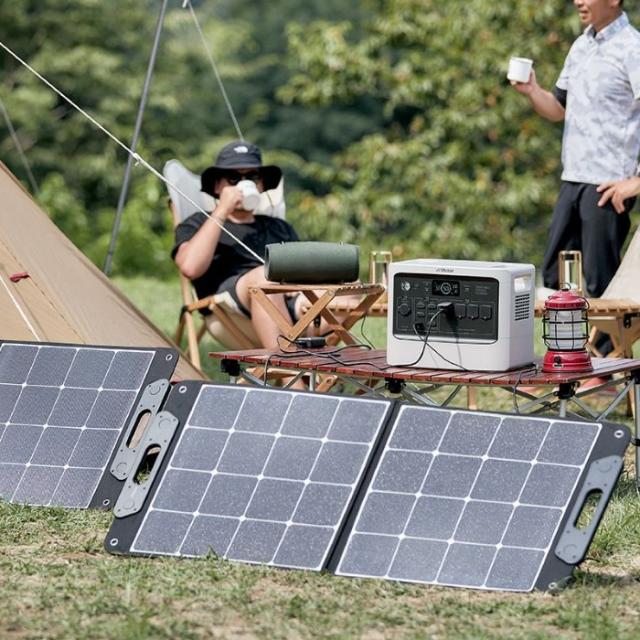 Victor ビクター BH-SV100 ポータブルソーラーパネル 折り畳み式 最大100W アウトドア 非常用の通販は