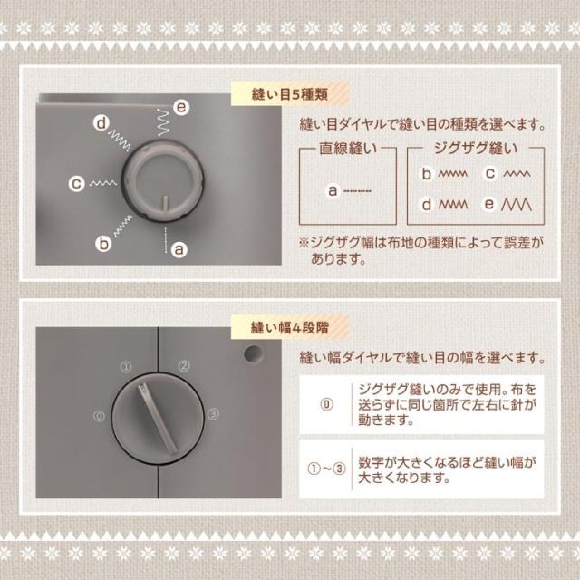 在庫限り　マクロス macros ハンディ 置き型2WAYミシン クラッフィー MEH-164 コンパクト 小型_5