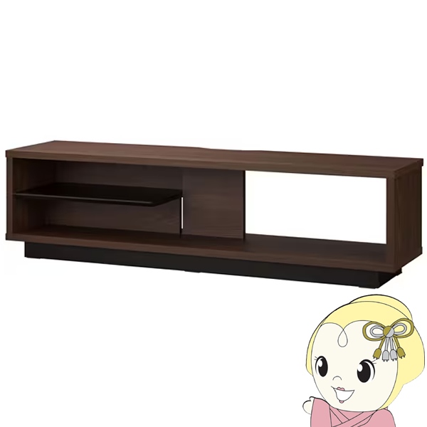 アイリスオーヤマ オープンテレビ台 ウォールナット/ブラック OTS-120SR-WO-B テレビ台 ローボード テレビボード テレビラックの通販は