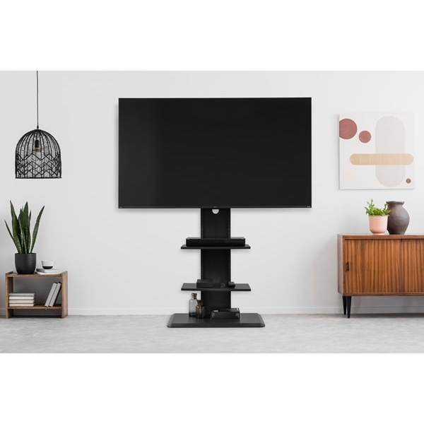 アイリスオーヤマ スタンドテレビ台 UTS-700R-BO ブラックオーク テレビ台 ハイタイプ 壁掛け風 テレビスタンド 壁寄せ スタンド_6