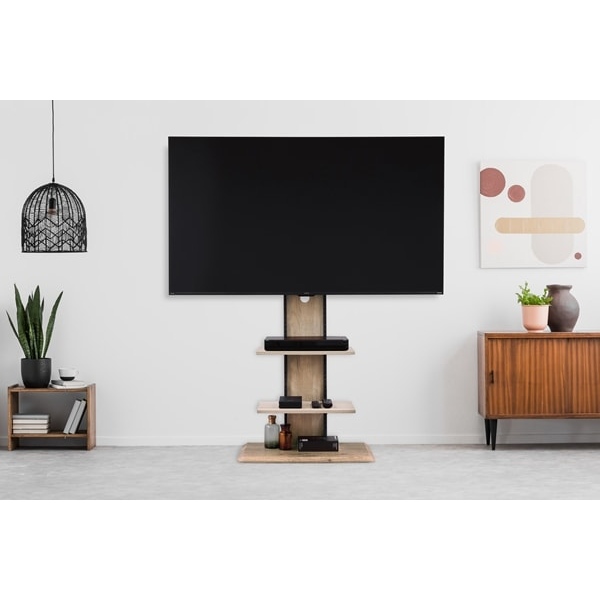 アイリスオーヤマ スタンドテレビ台 UTS-700R-LN ライトナチュラル テレビ台 ハイタイプ 壁掛け風 テレビスタンド 壁寄せ スタンド_6