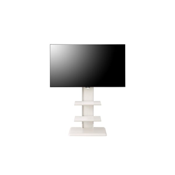 アイリスオーヤマ スタンドテレビ台 UTS-700R-OW オフホワイト テレビ台 ハイタイプ 壁掛け風 テレビスタンド 壁寄せ スタンド_3