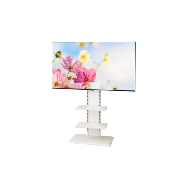 アイリスオーヤマ スタンドテレビ台 UTS-700R-OW オフホワイト テレビ台 ハイタイプ 壁掛け風 テレビスタンド 壁寄せ スタンド_4