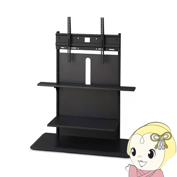 アイリスオーヤマ スタンドテレビ台 UTS-900R-BO ブラックオーク テレビ台 ハイタイプ 壁掛け風 テレビスタンド